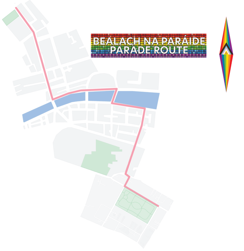 Dublin Pride Parade Route