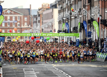 Dublin city marathon runners