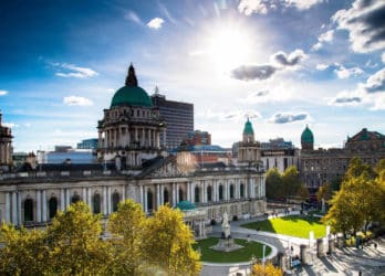 Aerial view of Belfast City Hall for things to do in Belfast City