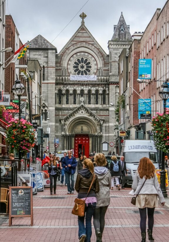 Shoppers on Grafton Street. Dublin, Ireland